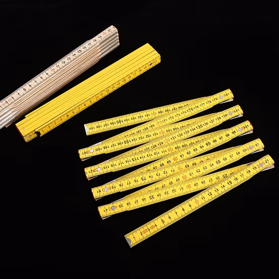 Eastony 多機能 2 メートル 10 折り平らな木製折りたたみ定規